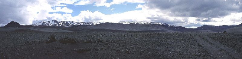 Blick zurück auf das Dyngjufjöll